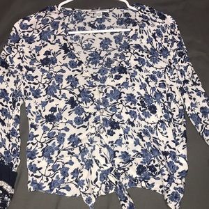 Blue floral shirt